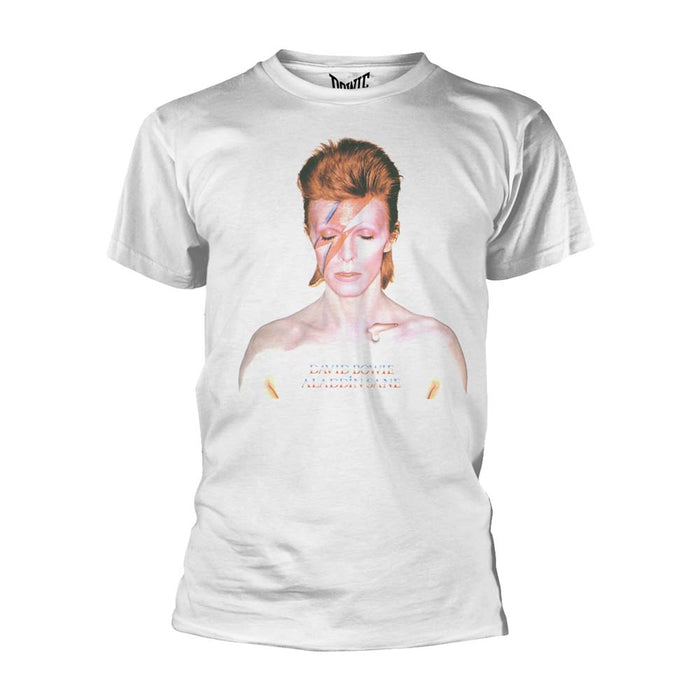 DAVID BOWIE Aladdin Sane MENS White LARGE T-Shirt NEW