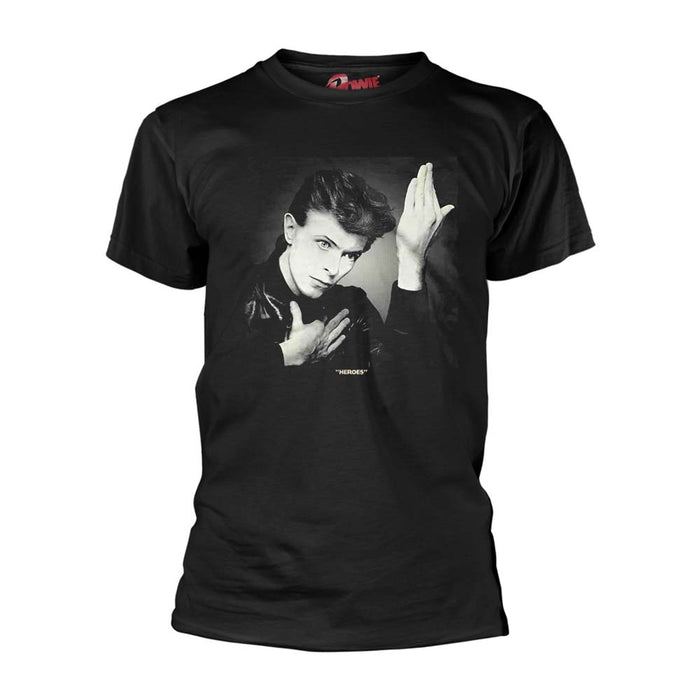 DAVID BOWIE Heroes MENS Black SMALL T-Shirt NEW