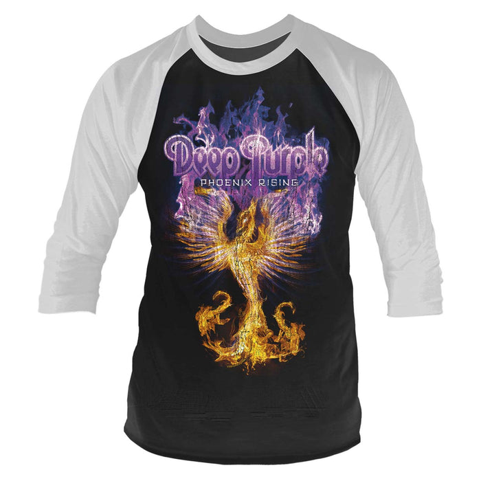 DEEP PURPLE Phoenix Rising MENS Black SMALL Baseball Shirt NEW
