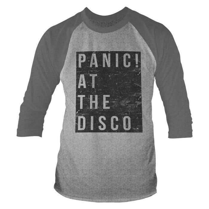 PANIC! AT THE DISCO Black Box MENS Grey MEDIUM Baseball Shirt NEU