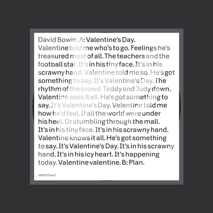 DAVID BOWIE VALENTINES DAY 7INCH VINYL SINGLE NEW