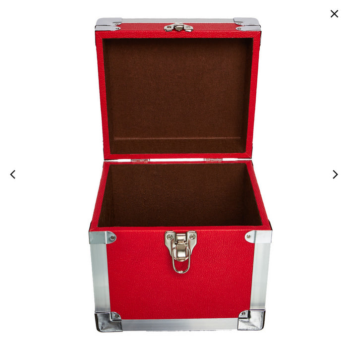 Steepletoe 7" Vinyl Record Storage Carry Case Red Colour