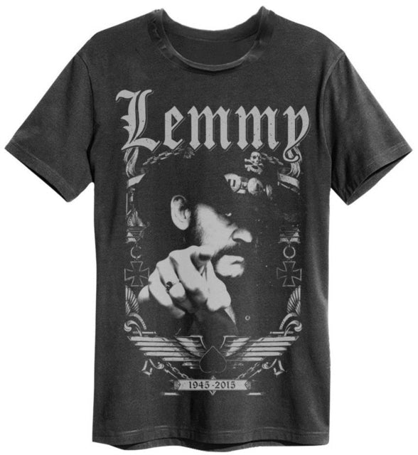 Lemmy Amplified Vintage Charcoal Grey Small Unisex T-Shirt