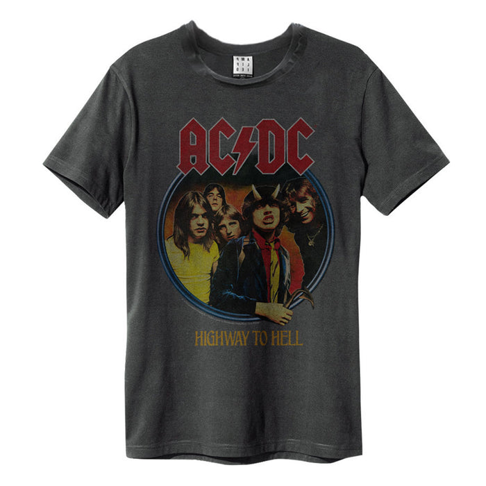 AC/DC Highway To Hell Amplified Vintage Charcoal X-Large Unisex T-Shirt