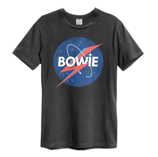 David Bowie The Moon Amplified Charcoal X-Large Unisex T-Shirt