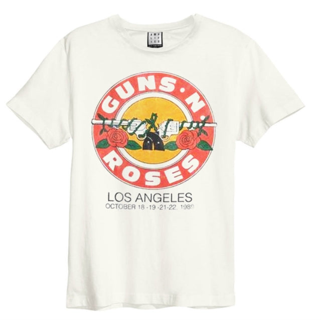 Guns 'N' Roses Vintage Bullet Amplified White X-Large Unisex T-Shirt