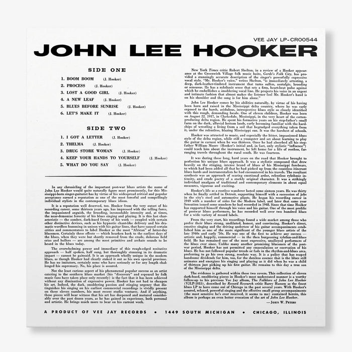 John Lee Hooker Burnin' Vinyl LP 2023