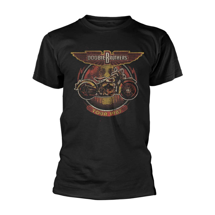 DOOBIE BROTHERS The Motorcycle Tour '87 MENS Black MEDIUM T-Shirt NEW