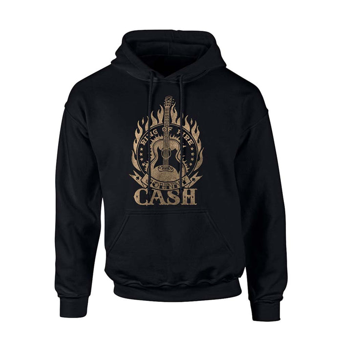 JOHNNY CASH Ring Of Fire MENS Black X-Large Hoodie NEW