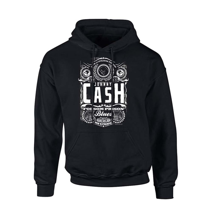 JOHNNY CASH Folsom Prison MENS Black MEDIUM Pullover Hoodie NEW