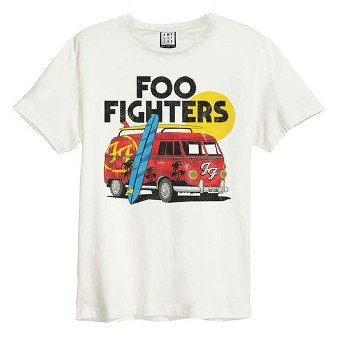 Foo Fighters VW Camper Van Amplified White X-Large Unisex T-Shirt