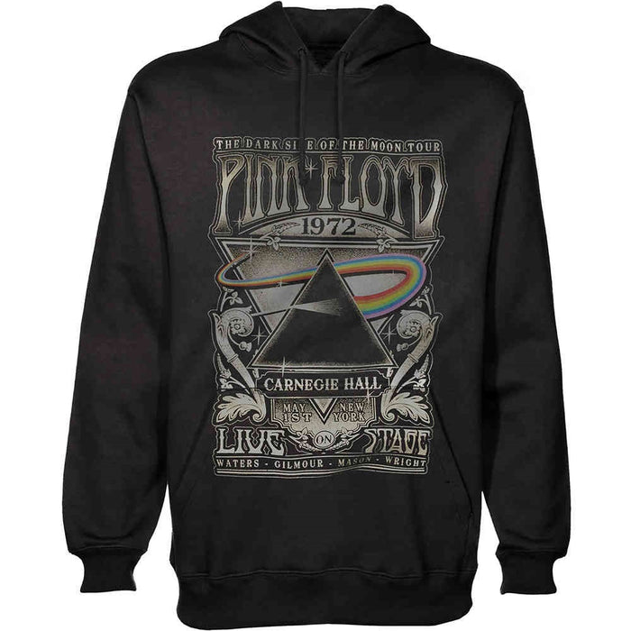 Pink Floyd Carnegie Hall Poster Black X-Large Hoodie