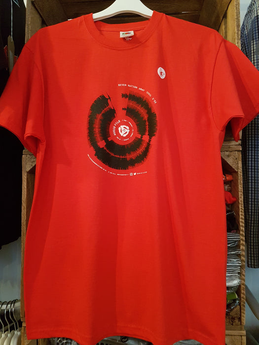 SEVEN NATION ARMY Audio-File Soundwave T-SHIRT Mens LARGE New RED