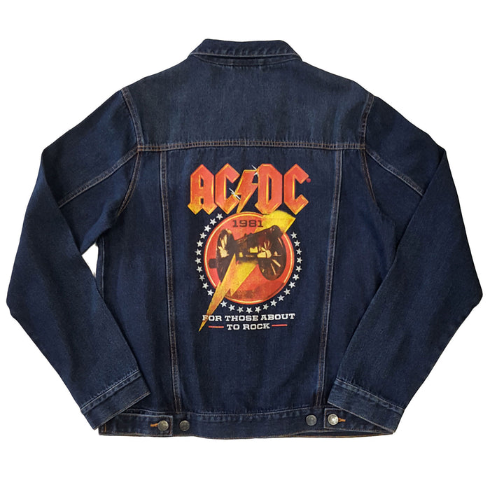 AC/DC For Those About To Rock Large Unisex Blue Denim Jacket