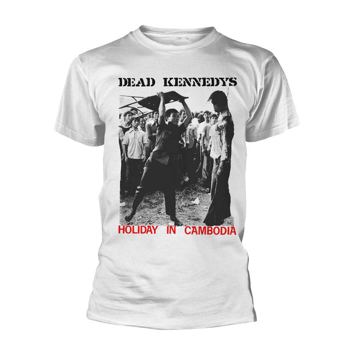 Dead Kennedys Holiday In Cambodia T Shirt Mens White X-Large New