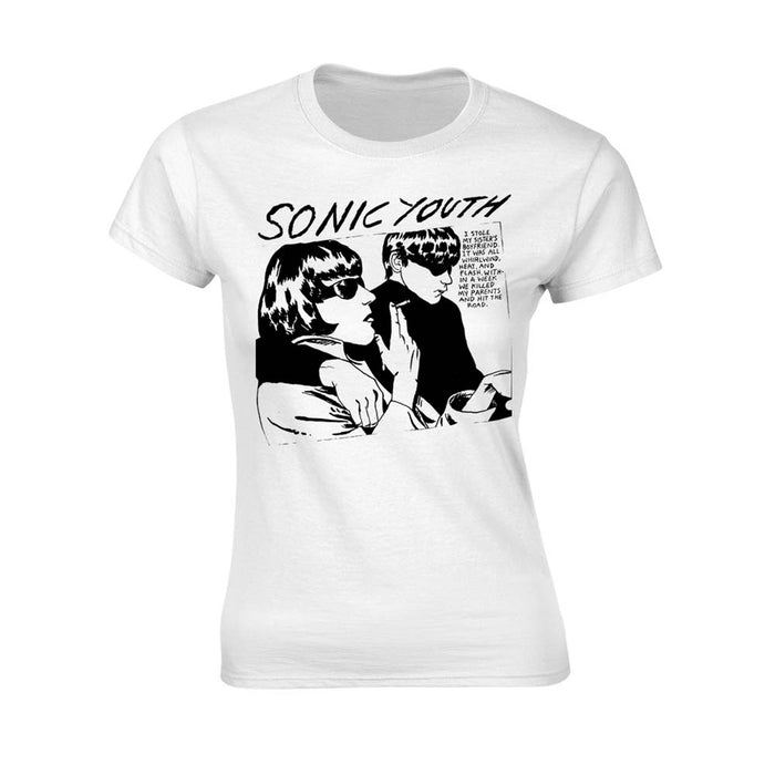Sonic Youth Goo Album Cover T-Shirt White Large Ladies New