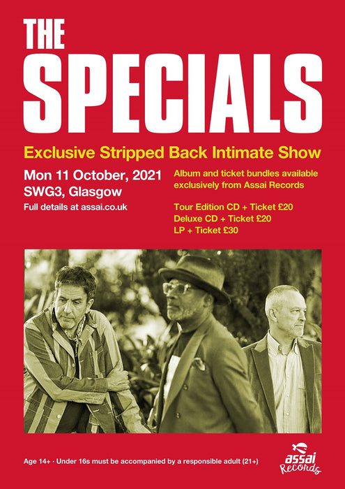 The SPECIALS 'Protest Songs 1924-2012' Album + SWG3 Glasgow Ticket Bundle - 11th October 2021 - EVENT CANCELLED