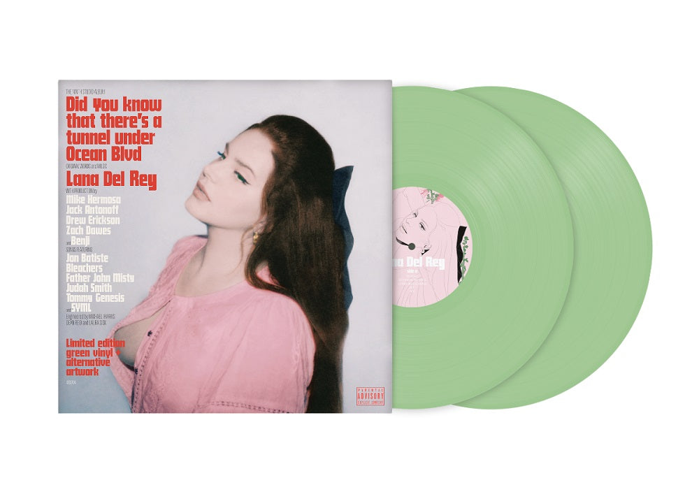 Lana Del Rey Did You Know That There's A Tunnel Under Ocean Blvd Vinyl LP Indies Green Colour + Alternative Cover 2023