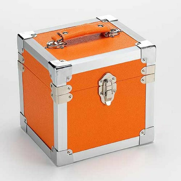 Steepletone 7" Vinyl Record Storage Carry Case Orange Colour