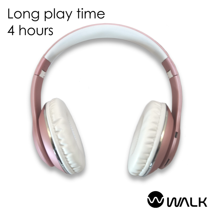 Walk Bluetooth Headphones Rose Gold Colour