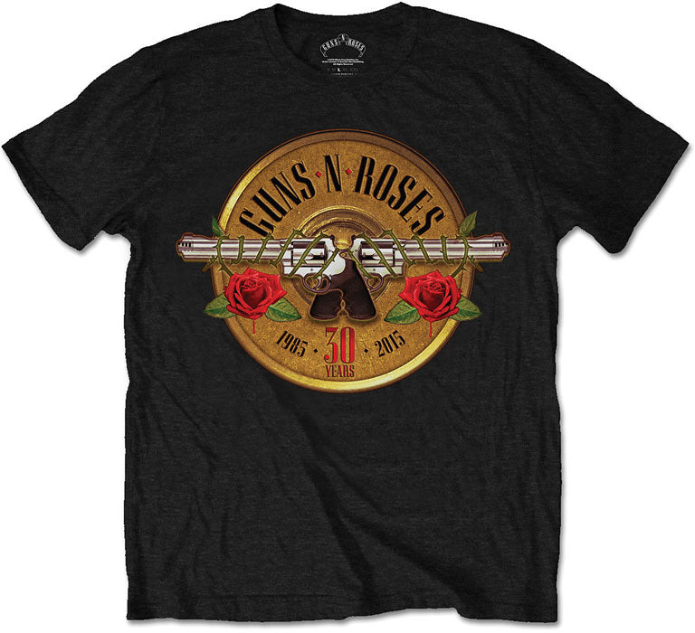 GUNS N ROSES 30th Photo Logo MENS Black SIZE Medium T-Shirt NEW