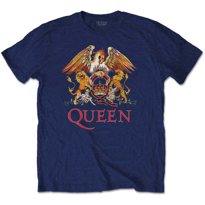 Queen Classic Crest Navy Medium Unisex T-Shirt