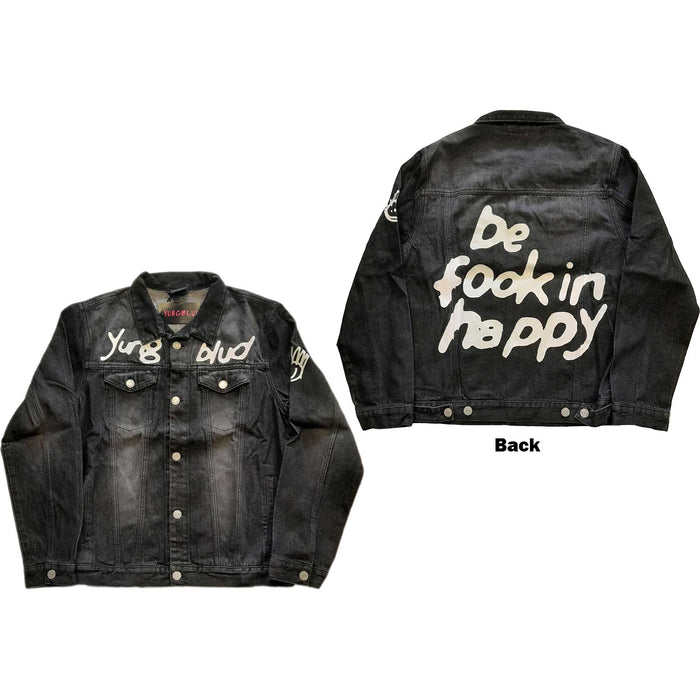 Yungblud Be Fooking Happy Unisex Large Black Denim Jacket