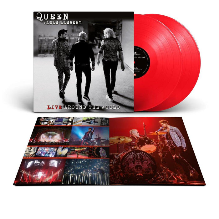 Queen + Adam Lambert Live Around The World Indies Red Colour Vinyl LP 2020