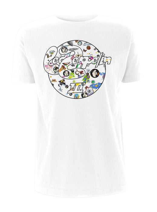 LED ZEPPELIN III Circle MENS White X-Large T-Shirt NEW
