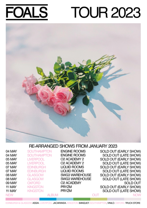 Foals Life Is Yours Album + SWG3 Glasgow Ticket Bundle 22nd January 2023 (rescheduled to 8th May 2023)